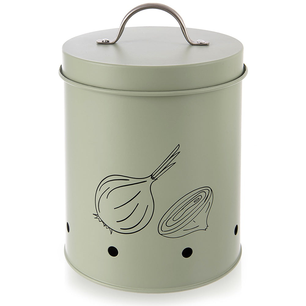 Metal Vegetable & Fruit Container, Green, 2.4L