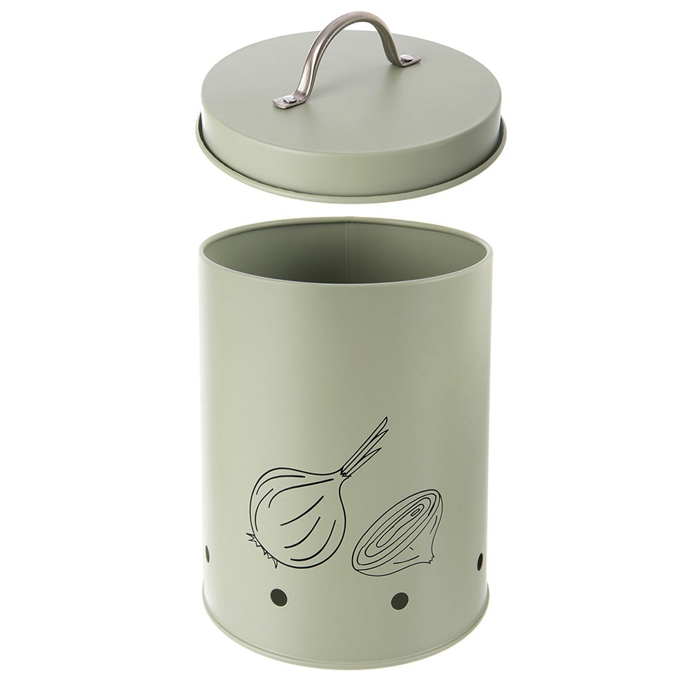 Metal Vegetable & Fruit Container, Green, 2.4L