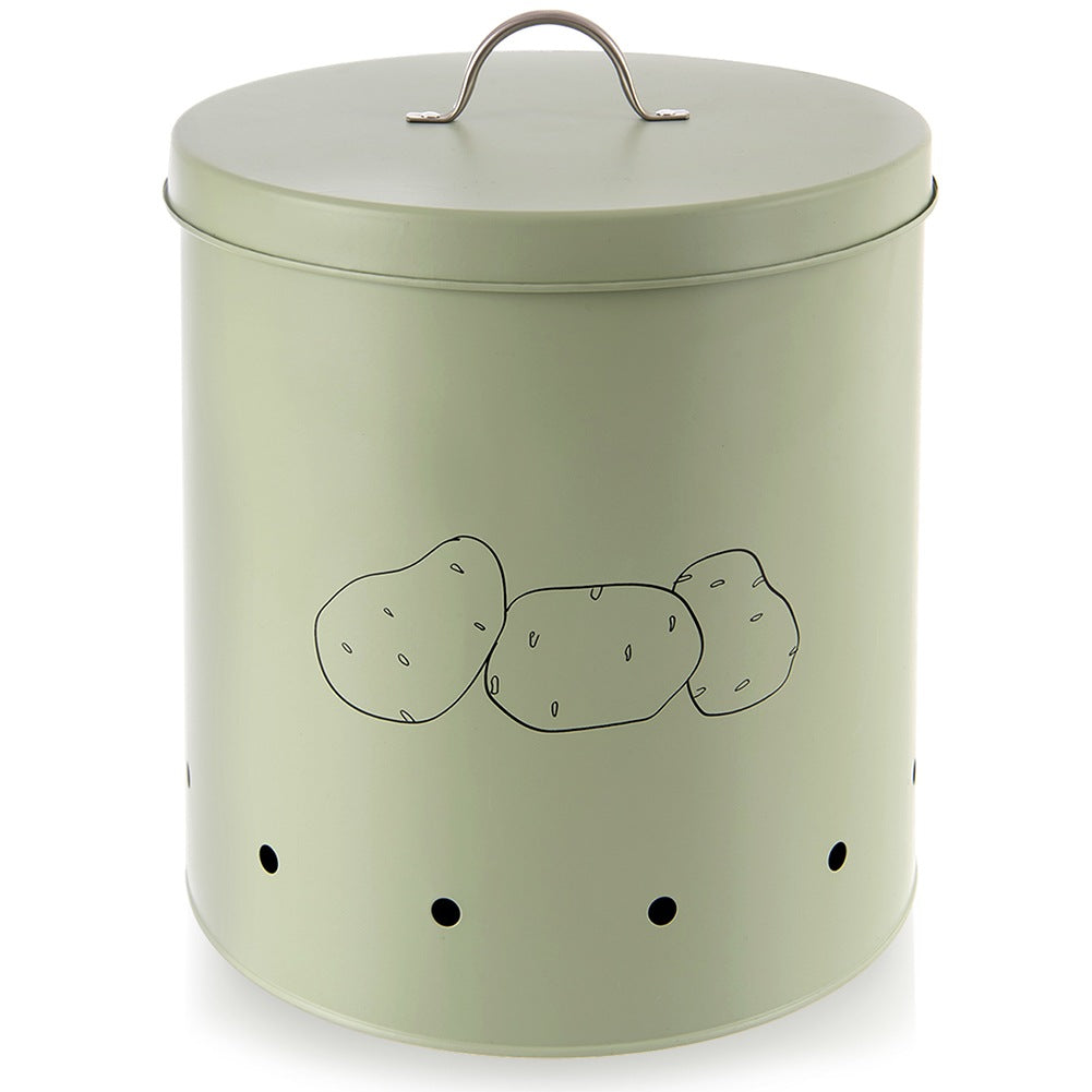 Metal Vegetable & Fruit Container, Green, 8.7L