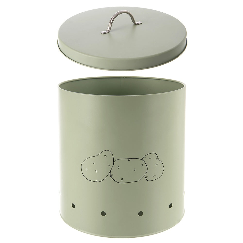 Metal Vegetable & Fruit Container, Green, 8.7L