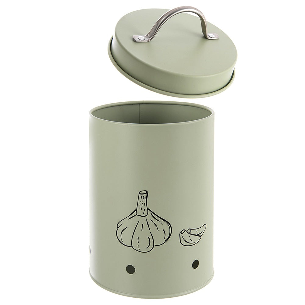 Metal Vegetable and Fruit Container, Green, 1.4L