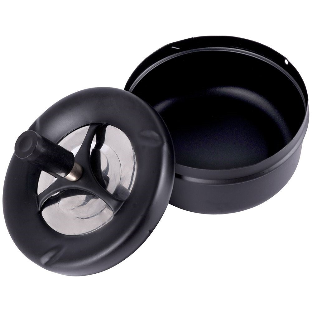 Metal ashtray with lid for a clean and fresh environment