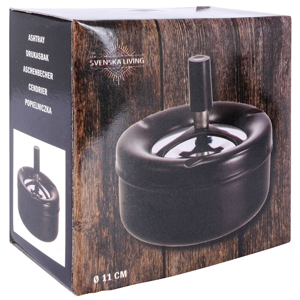 Metal ashtray with lid for a clean and fresh environment