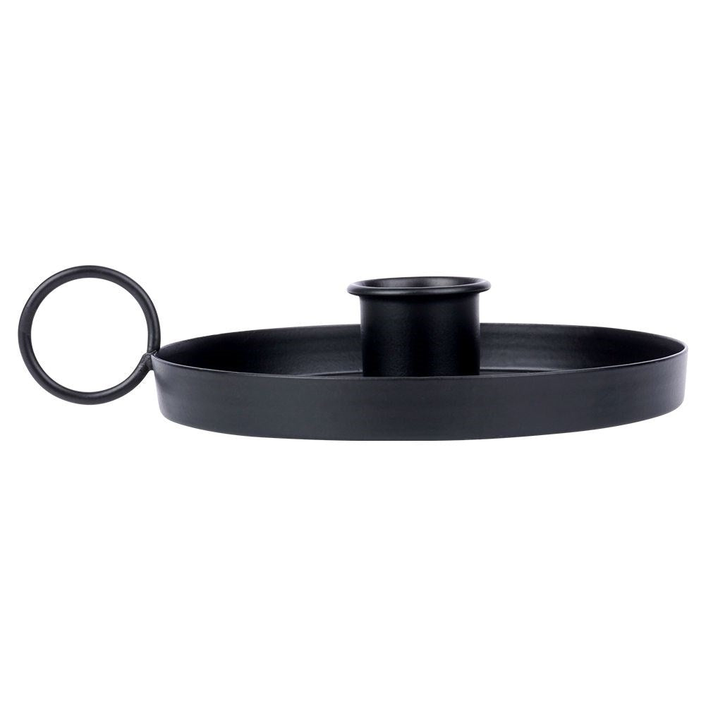 Metal candle holder with handle for easy movement