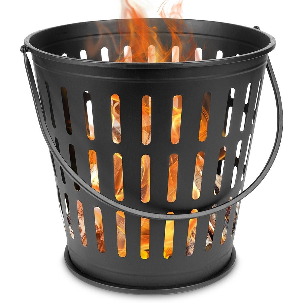 Metal fireplace 38.5 cm with three legs for garden/terrace
