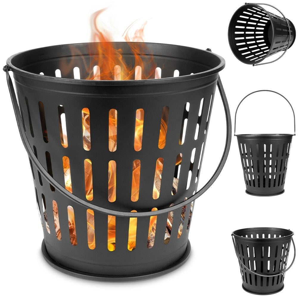 Metal fireplace 38.5 cm with three legs for garden/terrace
