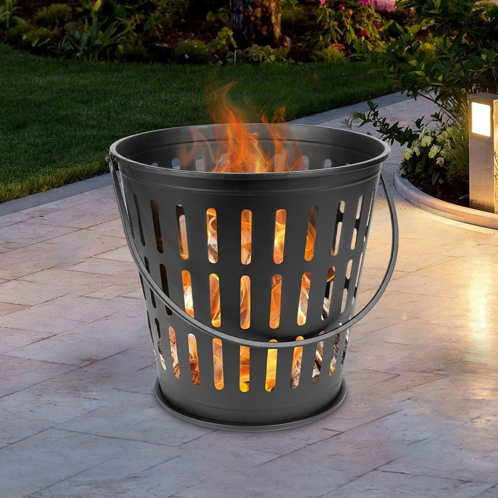 Metal fireplace 38.5 cm with three legs for garden/terrace
