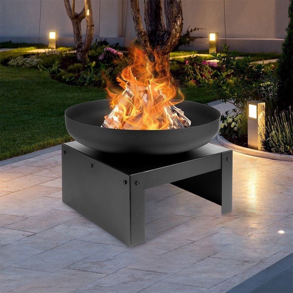 Metal fireplace, 50 cm diameter, elegant base for the garden