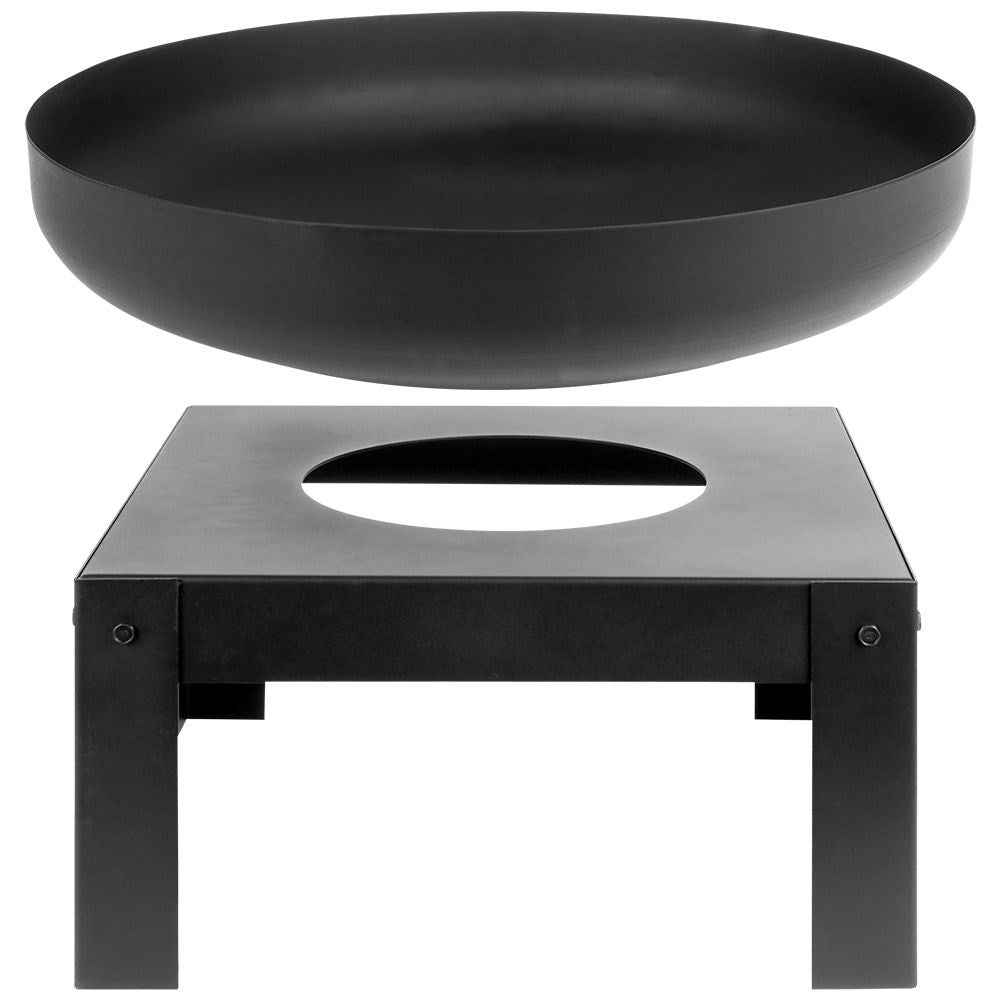 Metal fireplace, 50 cm diameter, elegant base for the garden