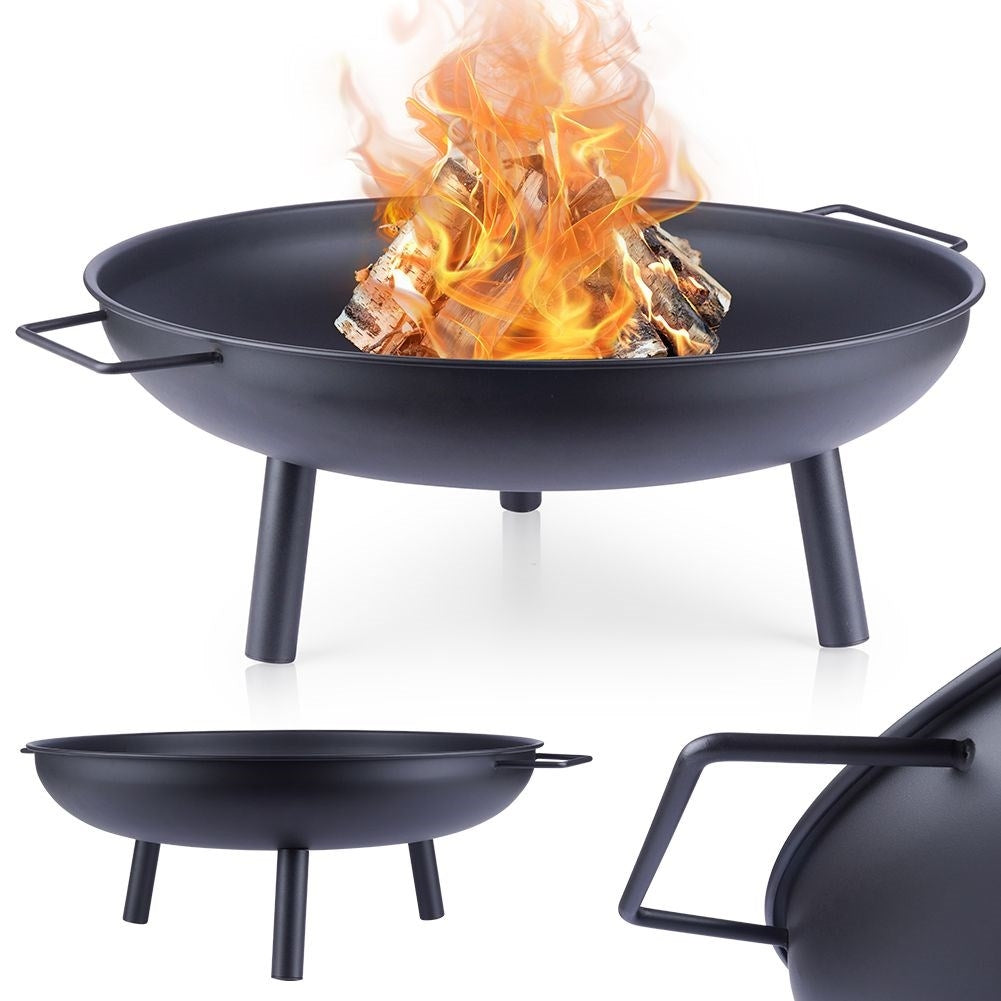 Metal fireplace with handle - Safe for garden & terrace