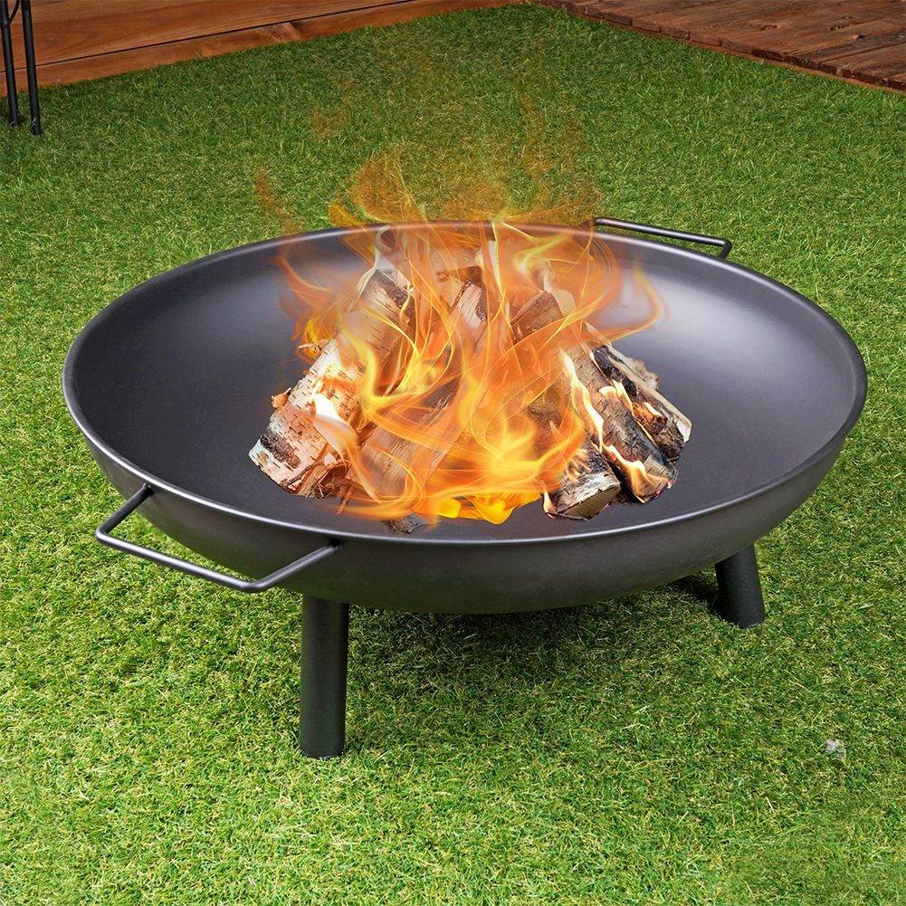 Metal fireplace with handle - Safe for garden & terrace