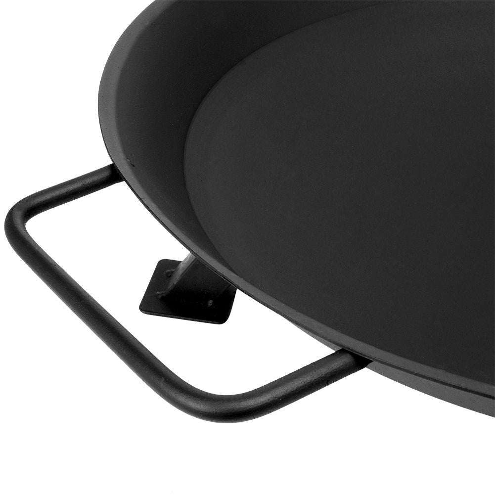 Metal fireplace with handle and fire fork for garden