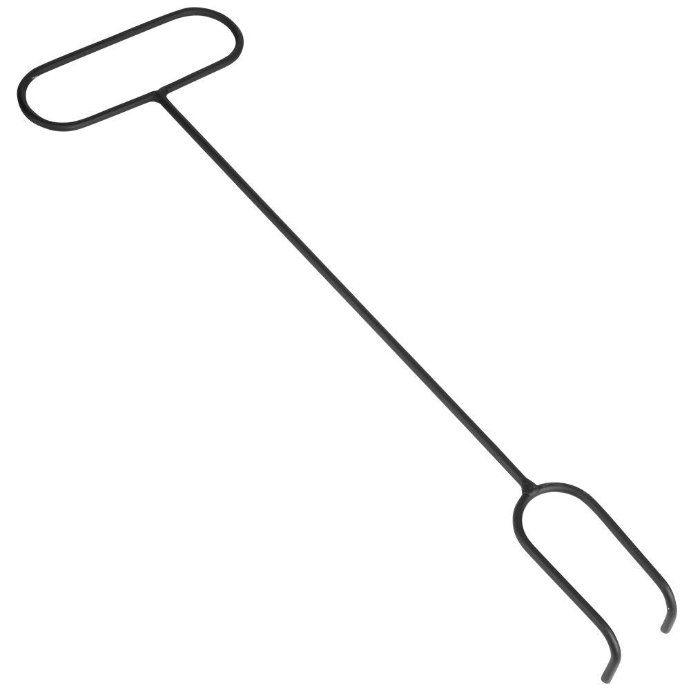 Metal fireplace with handle and fire fork for garden