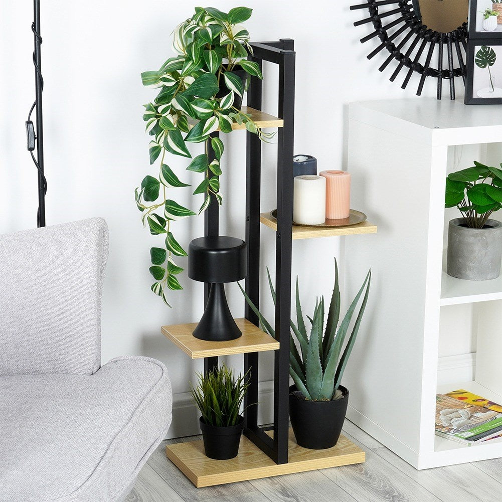 Metal flower stand, 5 places, industrial style