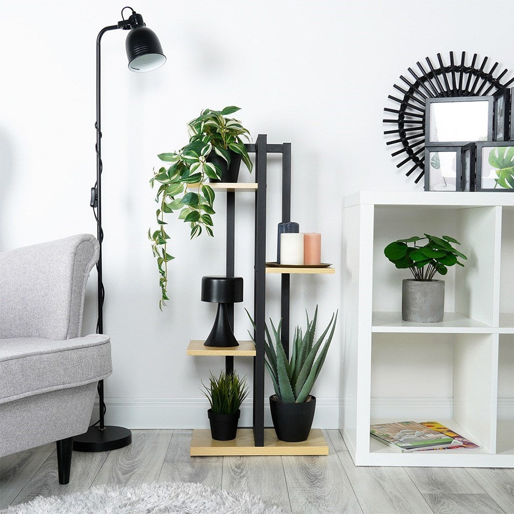 Metal flower stand, 5 places, industrial style