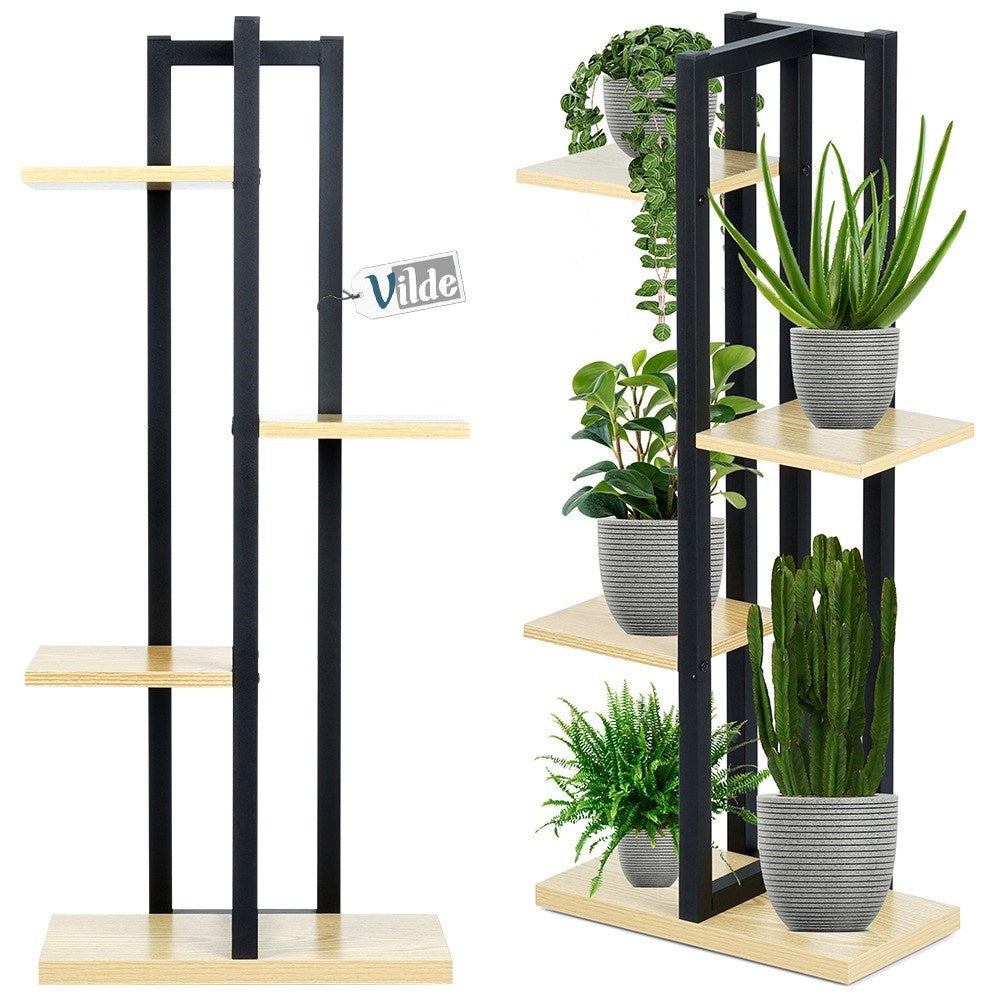 Metal flower stand, 5 places, industrial style