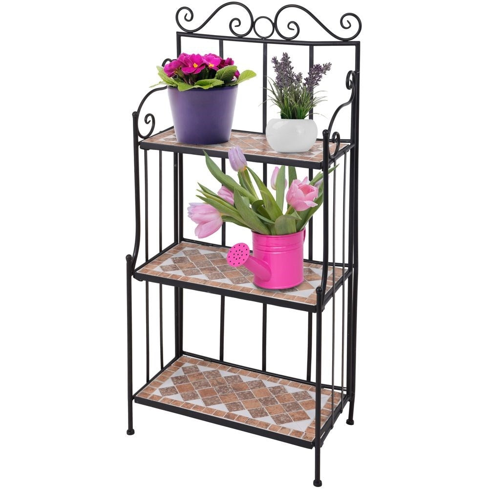 Metal flower stand for plants - Perfect for home & balcony