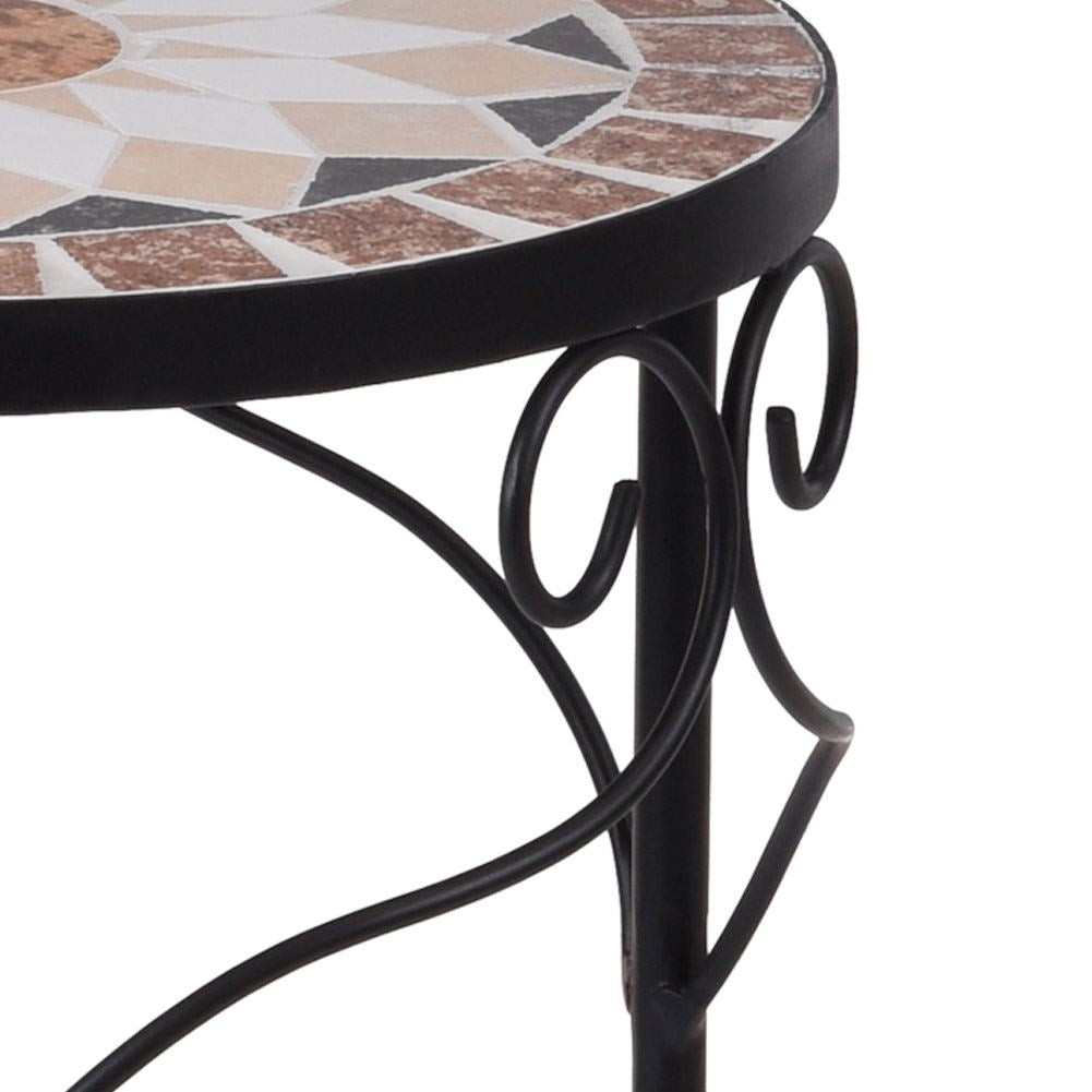 Metal flower stand for potted plants in home and garden