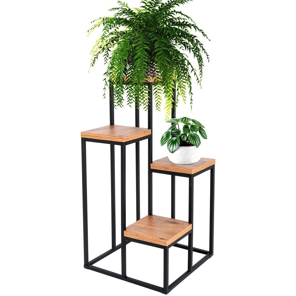 Metal flower stand with 4 levels for potted plants