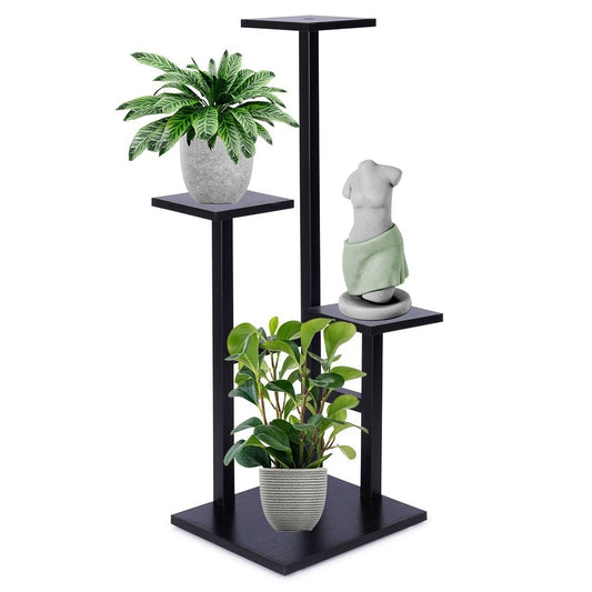 Metal flower stand with 4 levels, industrial style