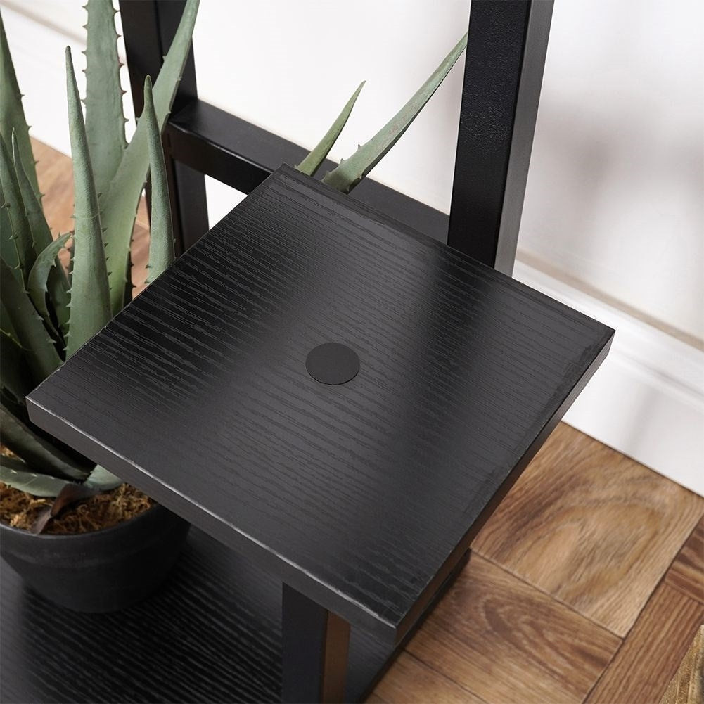 Metal flower stand with 4 levels, industrial style