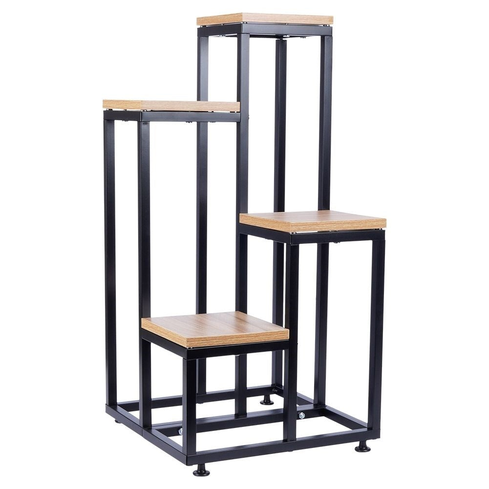 Metal flower stand with 4 levels, industrial style