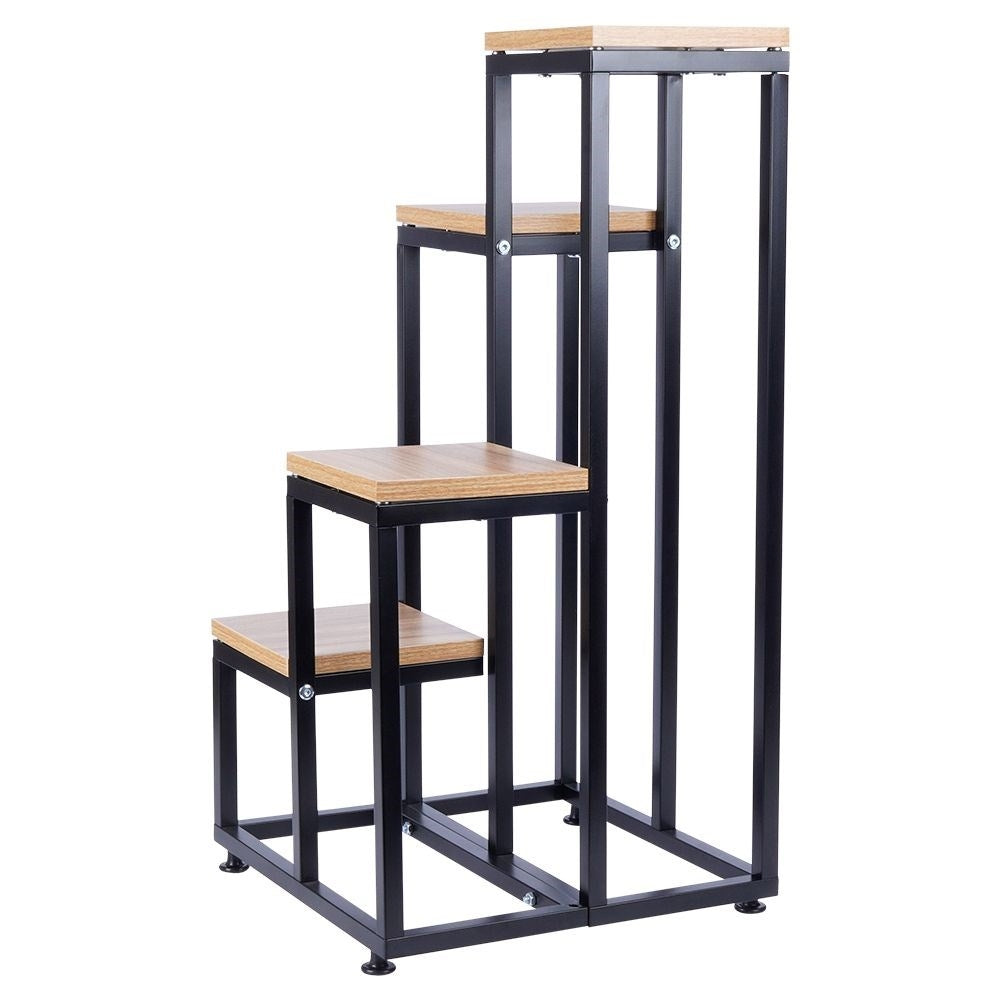 Metal flower stand with 4 levels, industrial style