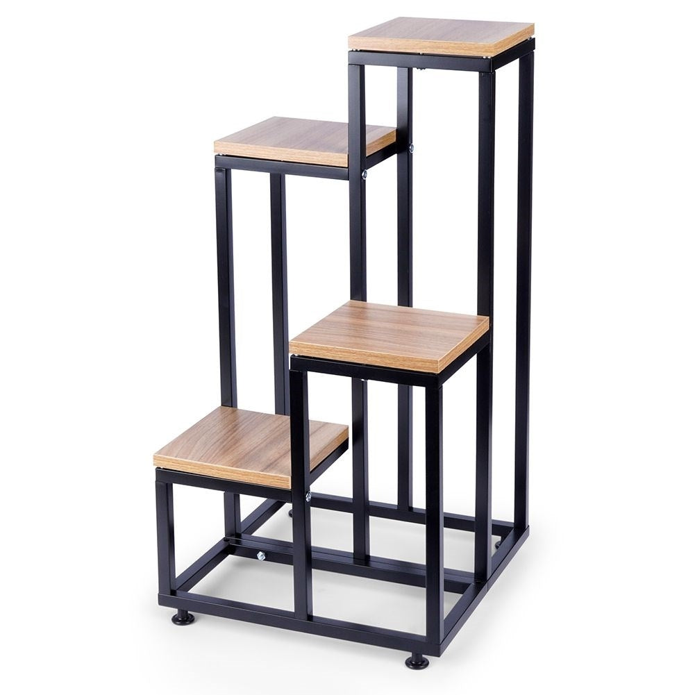 Metal flower stand with 4 levels, industrial style