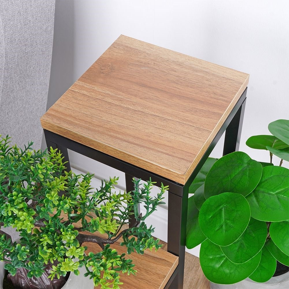 Metal flower stand with 4 levels, industrial style