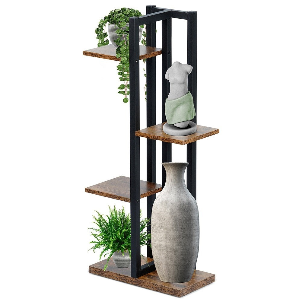 Metal flower stand with 5 places and industrial style
