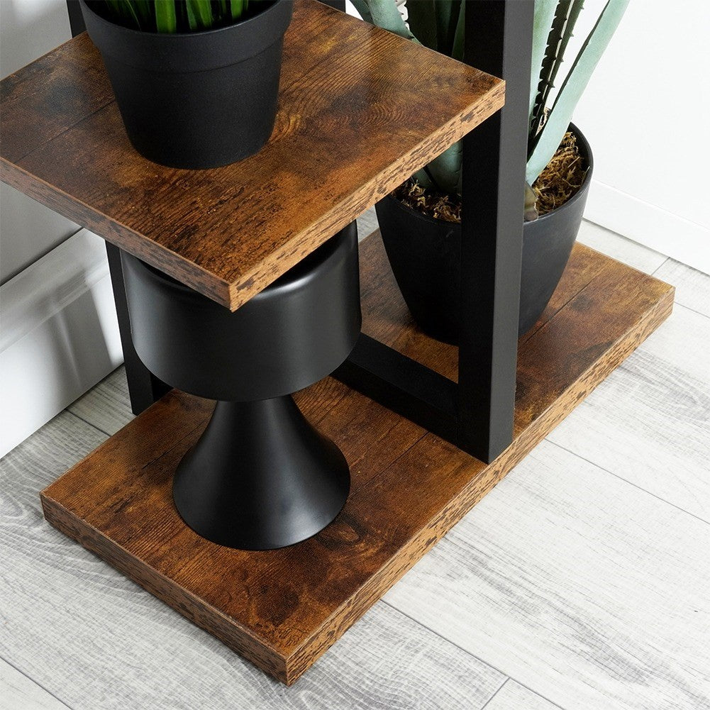 Metal flower stand with 5 places and industrial style