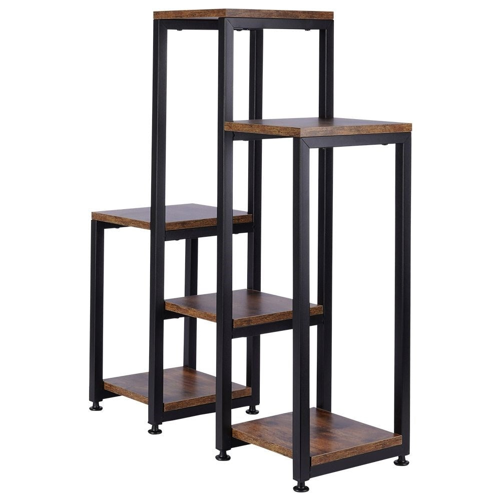 Metal flower stand with 6 levels, industrial style