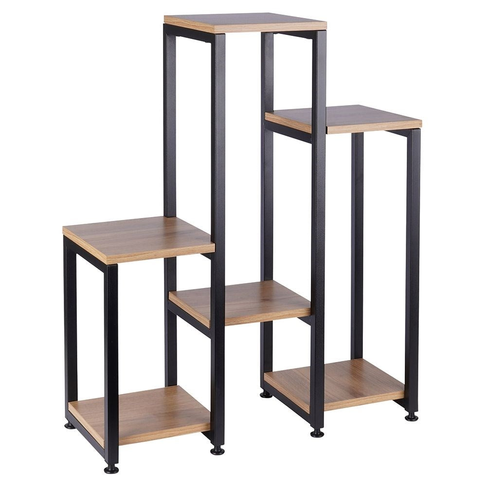 Metal flower stand with 6 levels, industrial style
