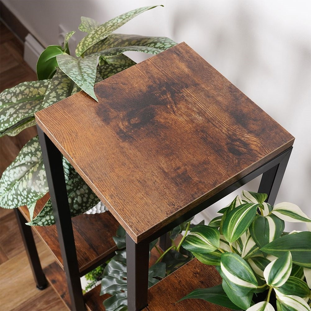Metal flower stand with 6 levels, industrial style