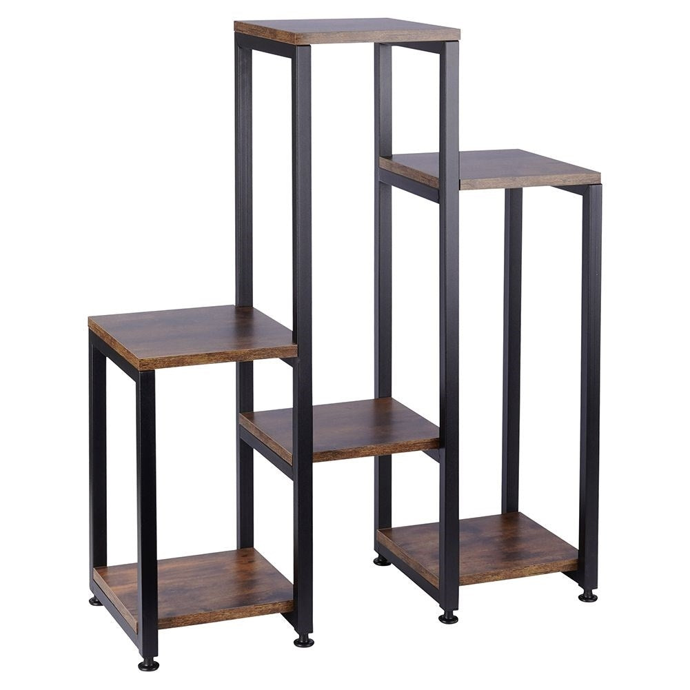 Metal flower stand with 6 levels, industrial style