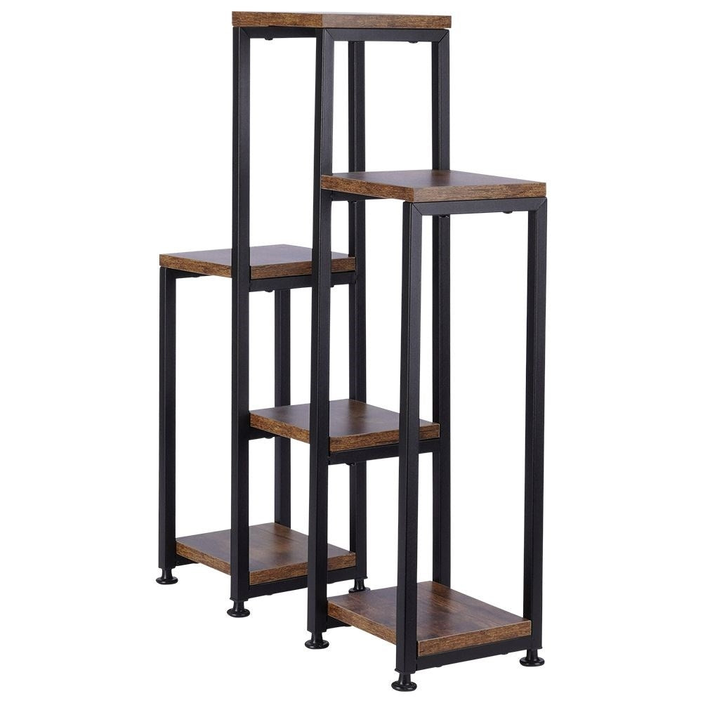 Metal flower stand with 6 levels in industrial style