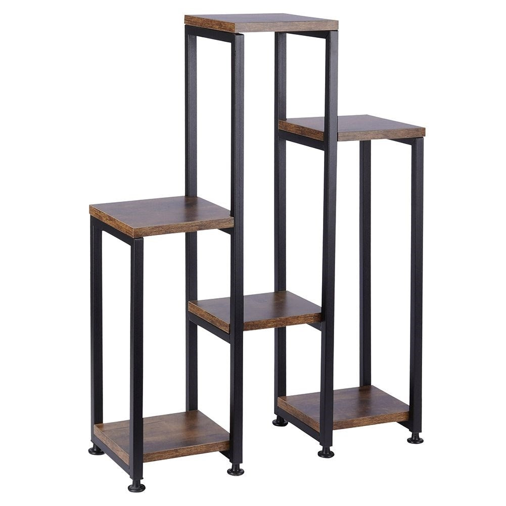 Metal flower stand with 6 levels in industrial style