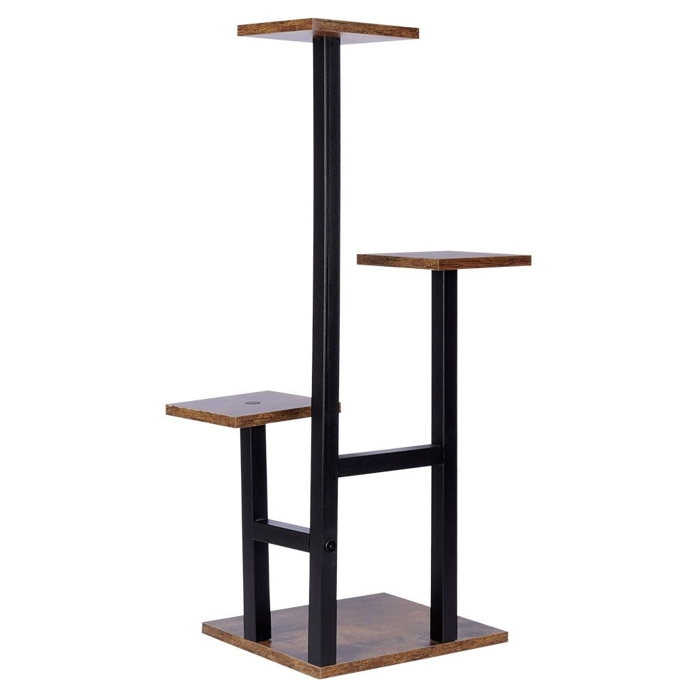 Metal flower stand with four tiers, industrial style