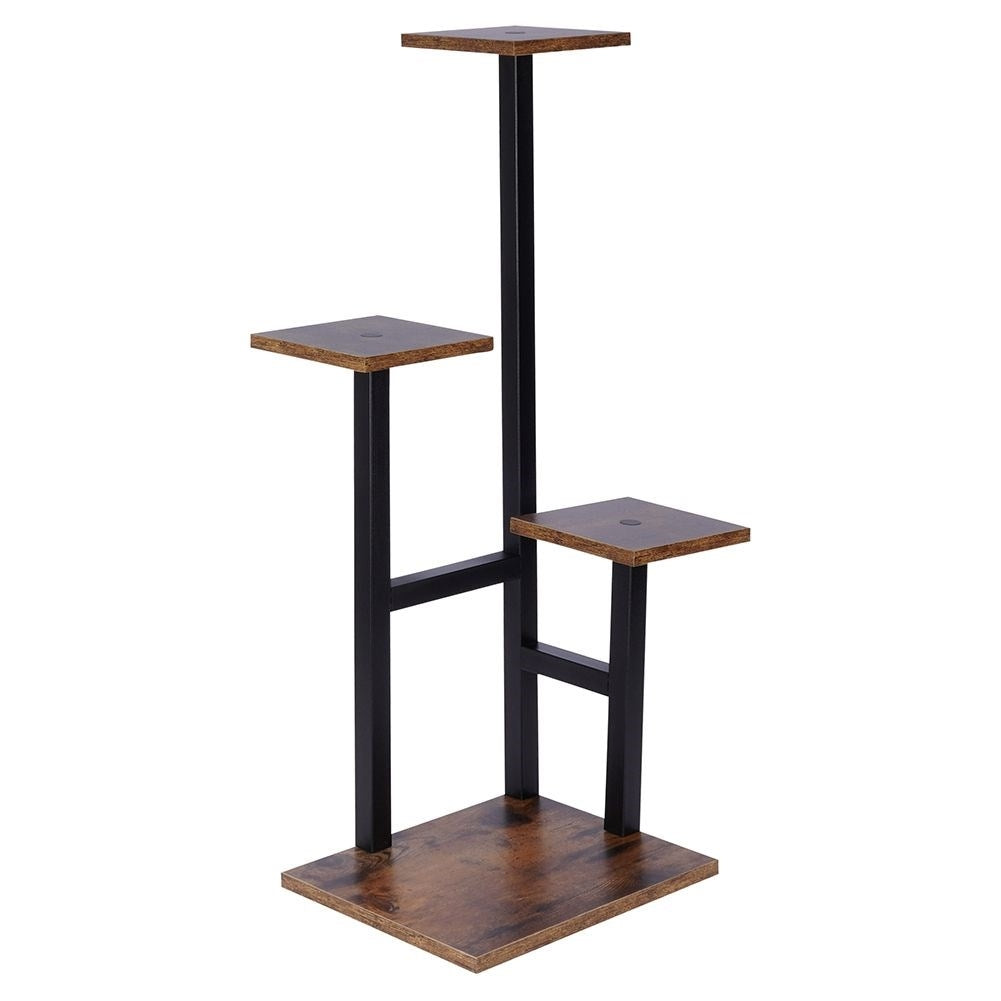 Metal flower stand with four tiers, industrial style