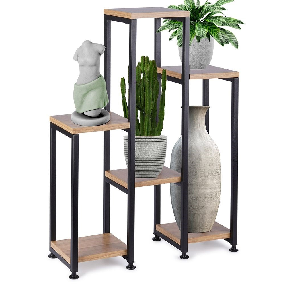 Metal flower stand with six levels for plants
