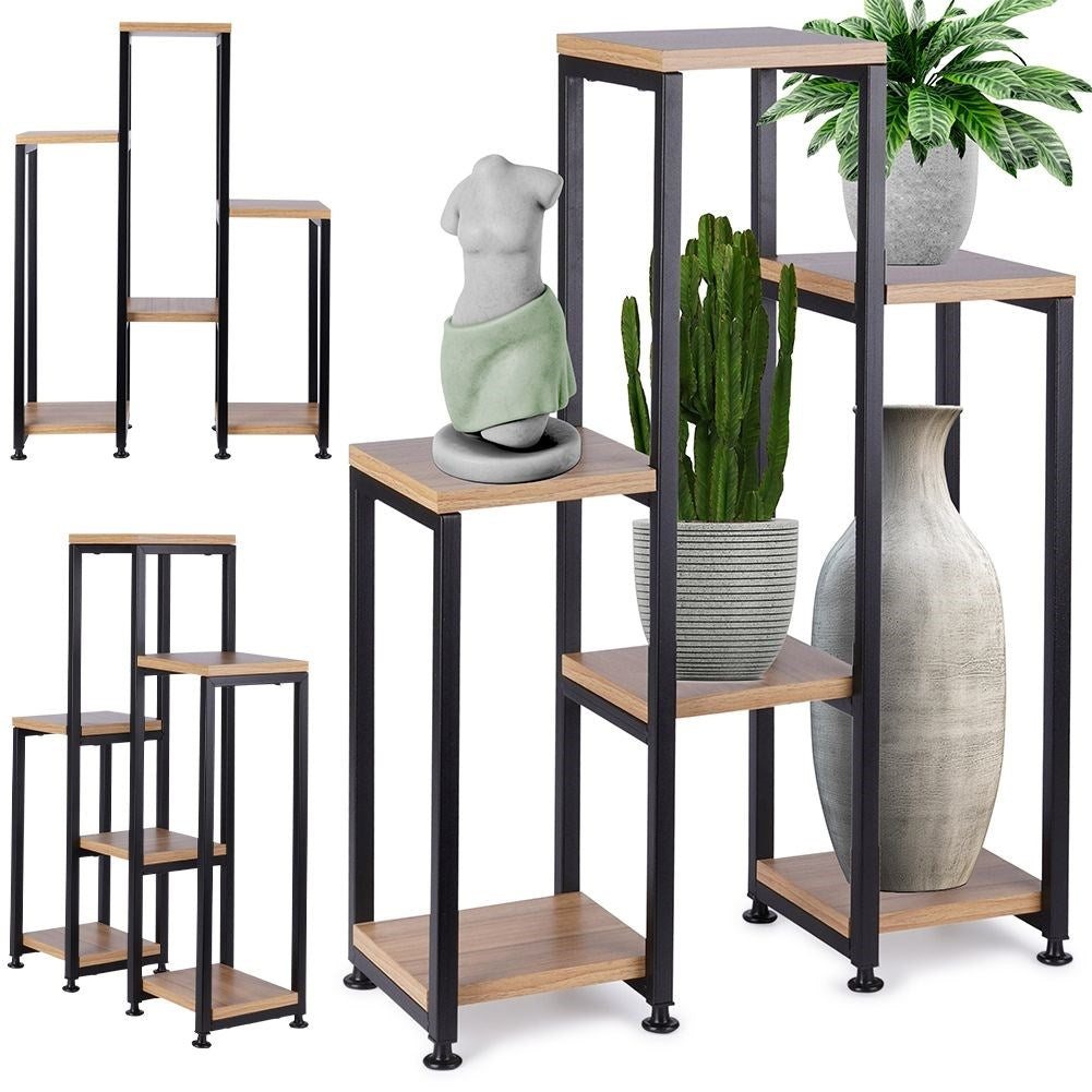 Metal flower stand with six levels for plants
