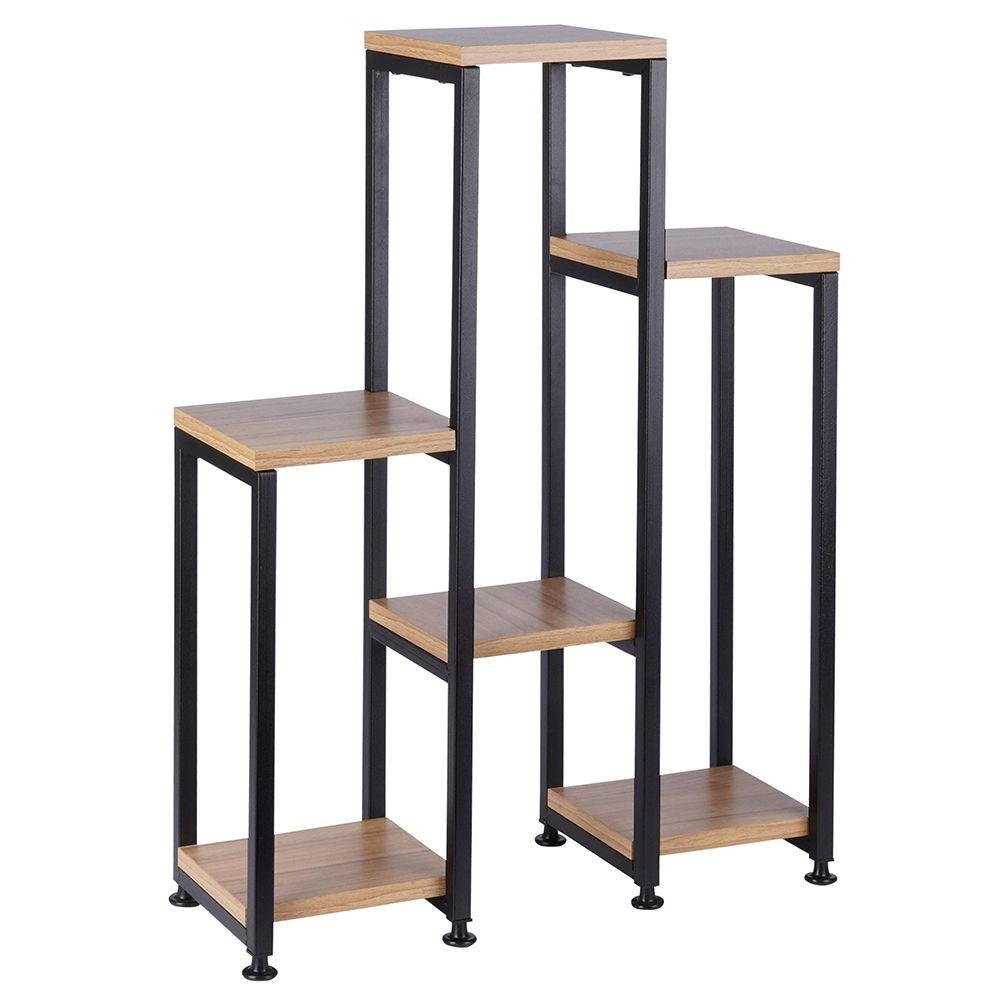 Metal flower stand with six levels for plants