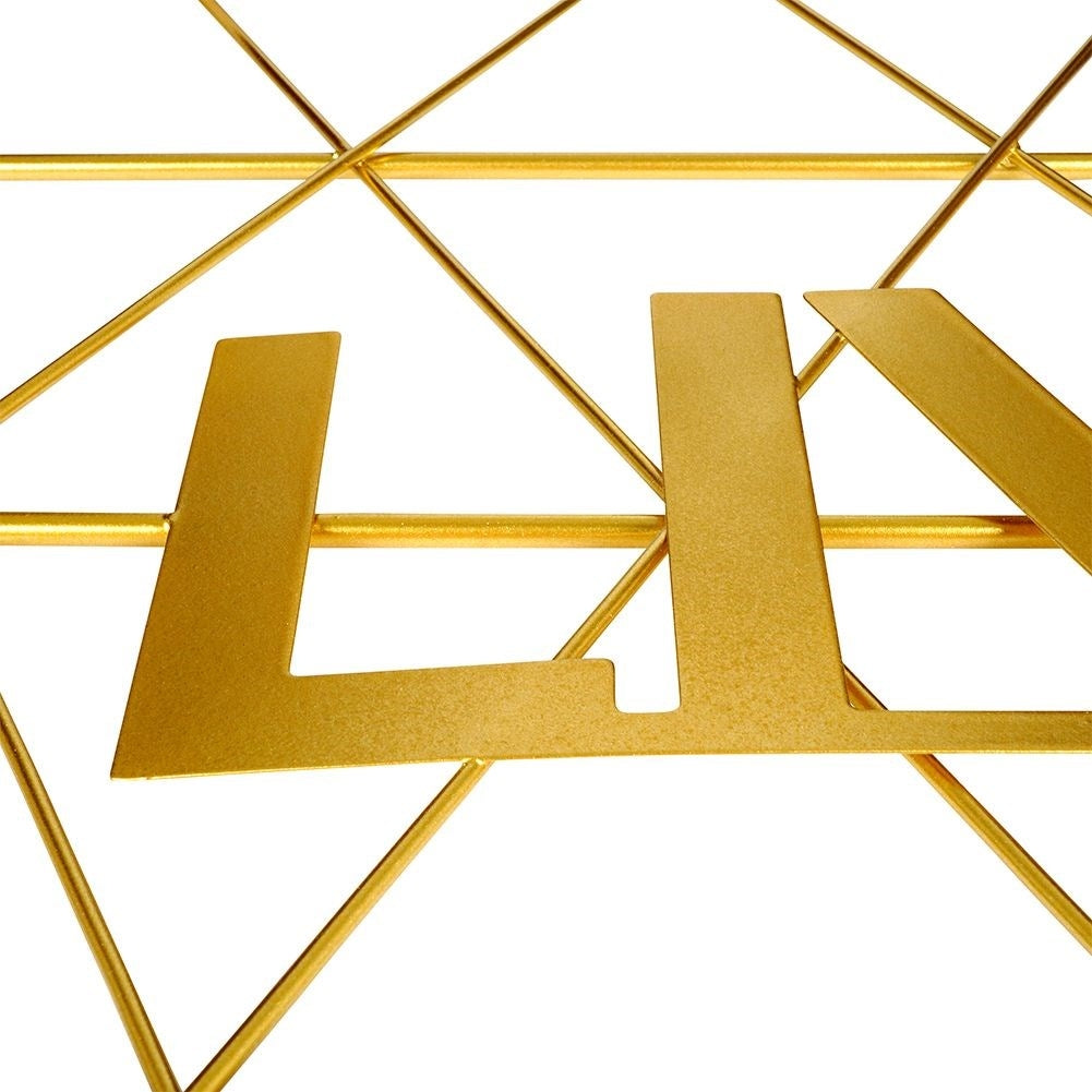 Metal grille in Gold with LIVE Text - Elegant & Versatile