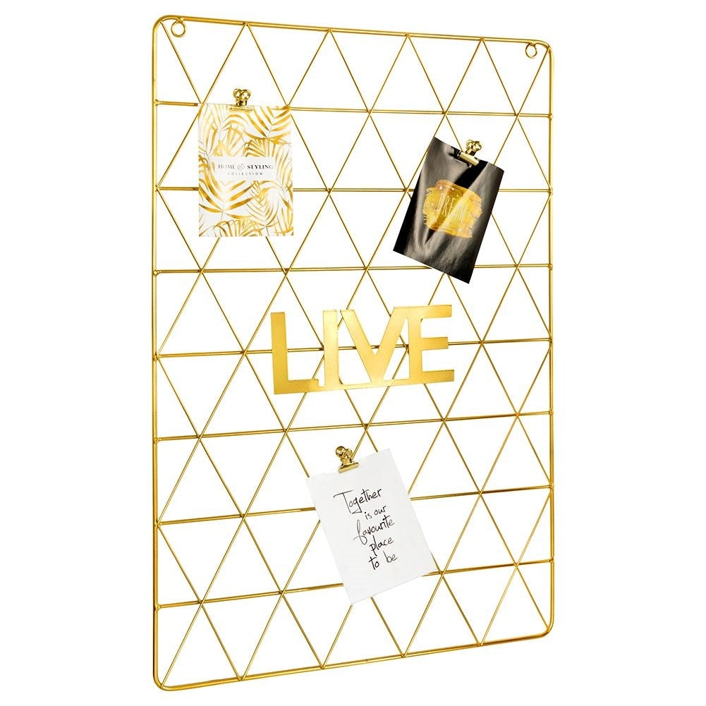 Metal grille in Gold with LIVE Text - Elegant & Versatile