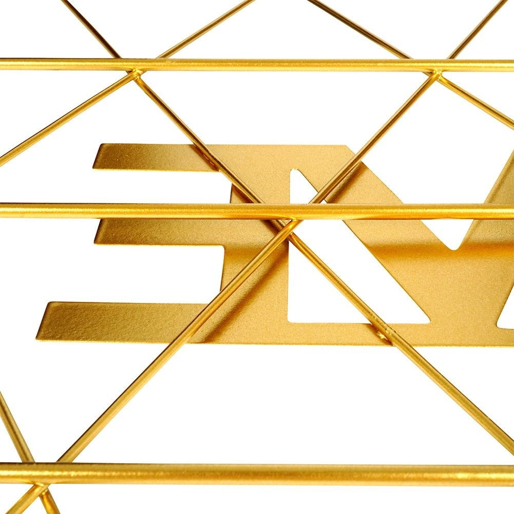 Metal grille in Gold with LIVE Text - Elegant & Versatile