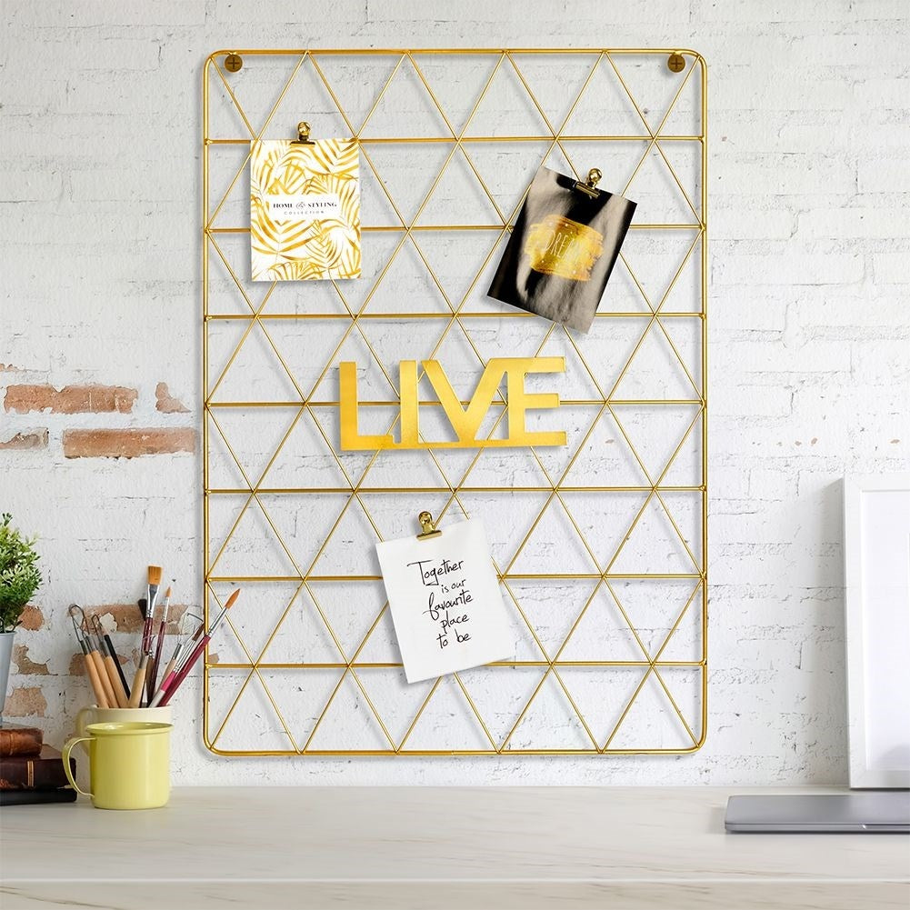 Metal grille in Gold with LIVE Text - Elegant & Versatile