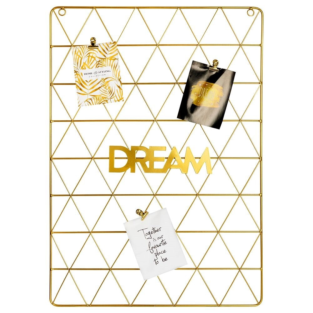 Metal grill in Gold with DREAM text - Elegant & Functional