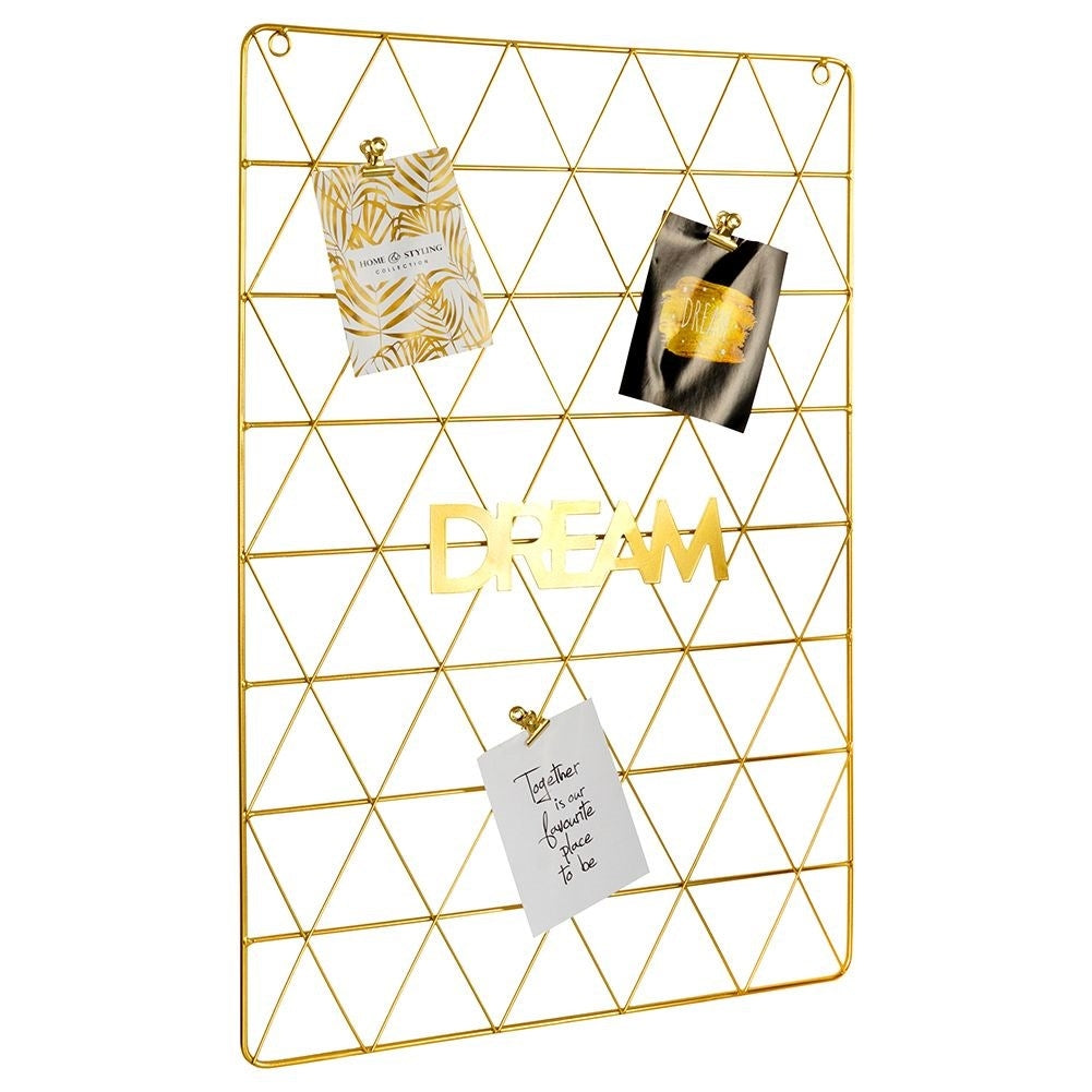 Metal grill in Gold with DREAM text - Elegant & Functional