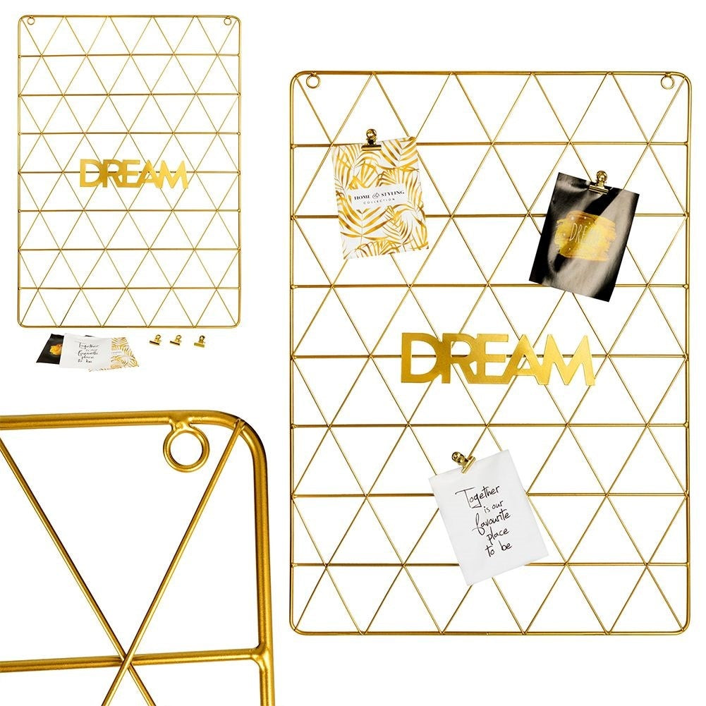 Metal grill in Gold with DREAM text - Elegant & Functional