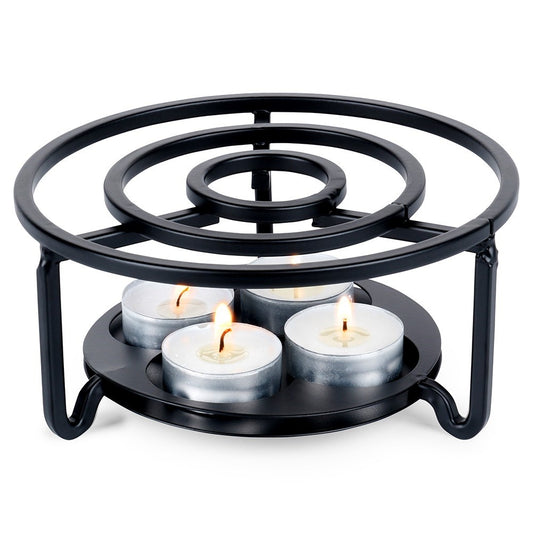 Metal heater for teapots and fondue